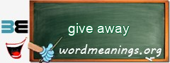 WordMeaning blackboard for give away